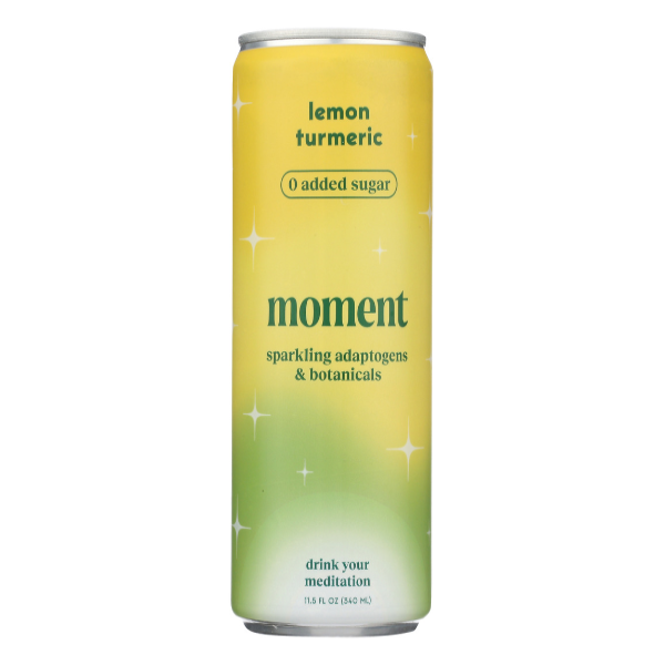 slide 1 of 1, Moment Lemon Turmeric Sparkling Botanical Water, 11.5 fl oz