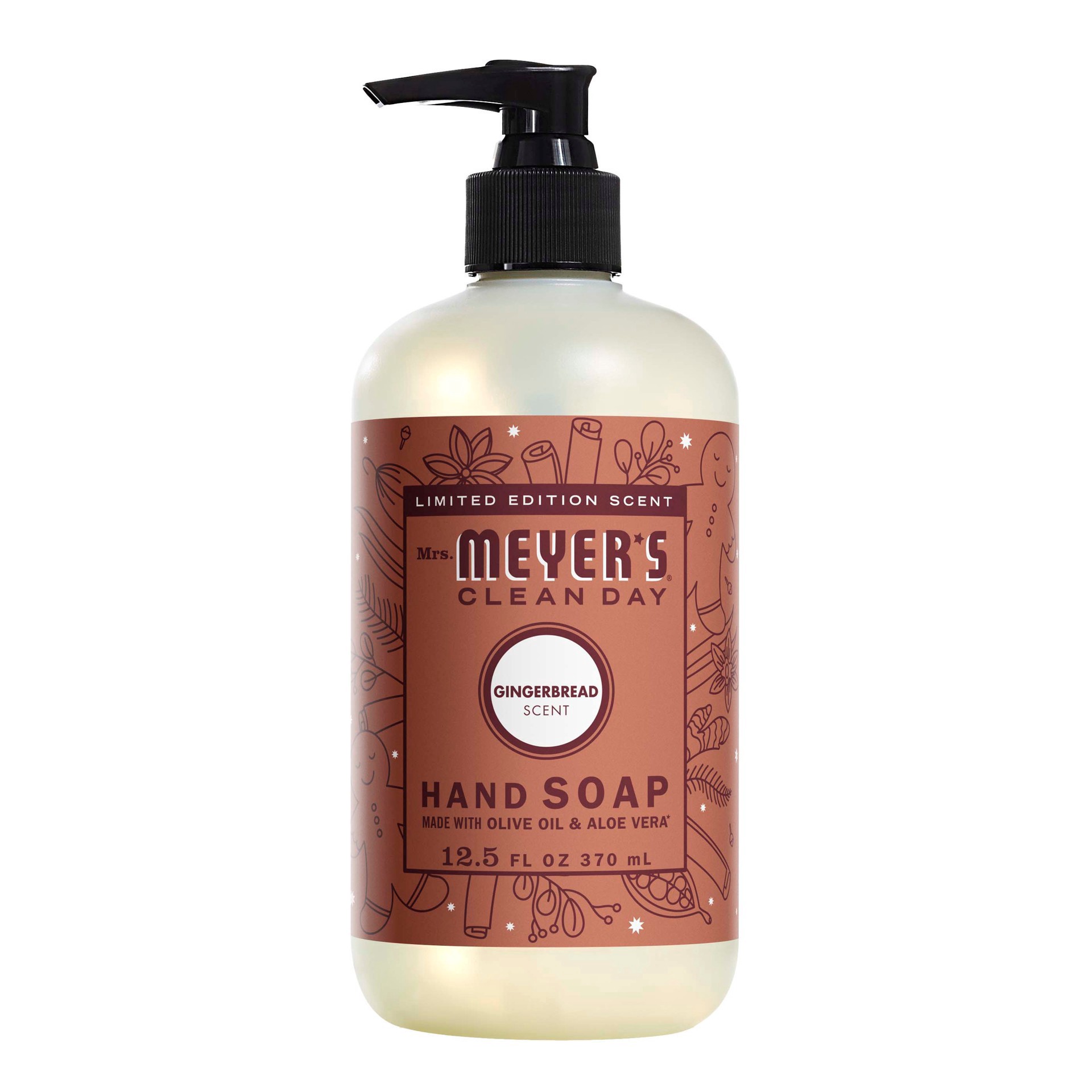 slide 1 of 1, Mrs. Meyer's Limited Edition Clean Day Hand Soap - Gingerbread, 12.5 oz