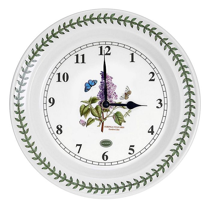 slide 1 of 1, Portmeirion Botanic Garden Kitchen Wall Clock, 10 in