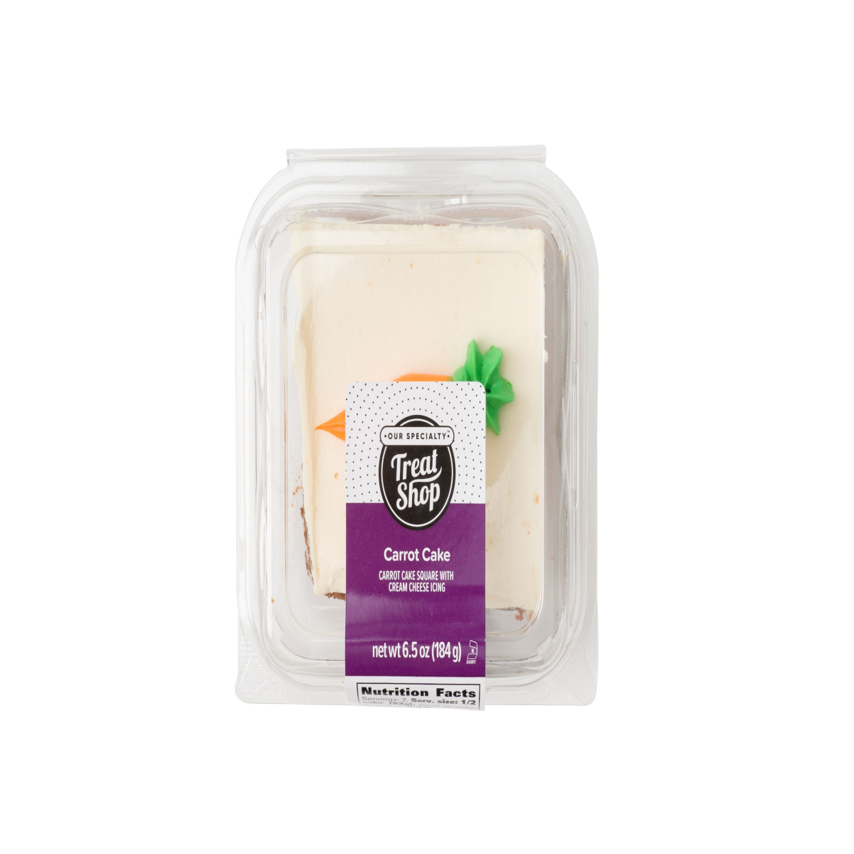 slide 1 of 9, Our Specialty Treat Shop Carrot Cake Square with Cream Cheese Icing 6.5 oz, 6.5 oz