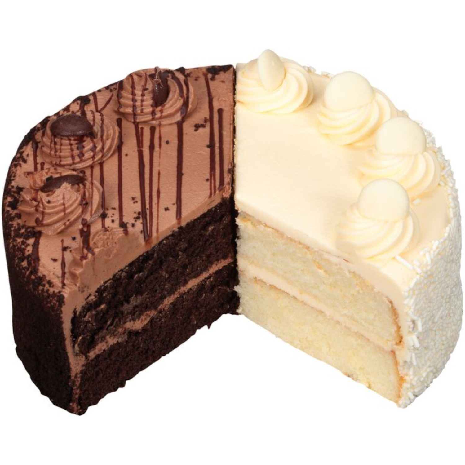 slide 4 of 4, Our Specialty Black & White Cake 42 oz, 42 oz