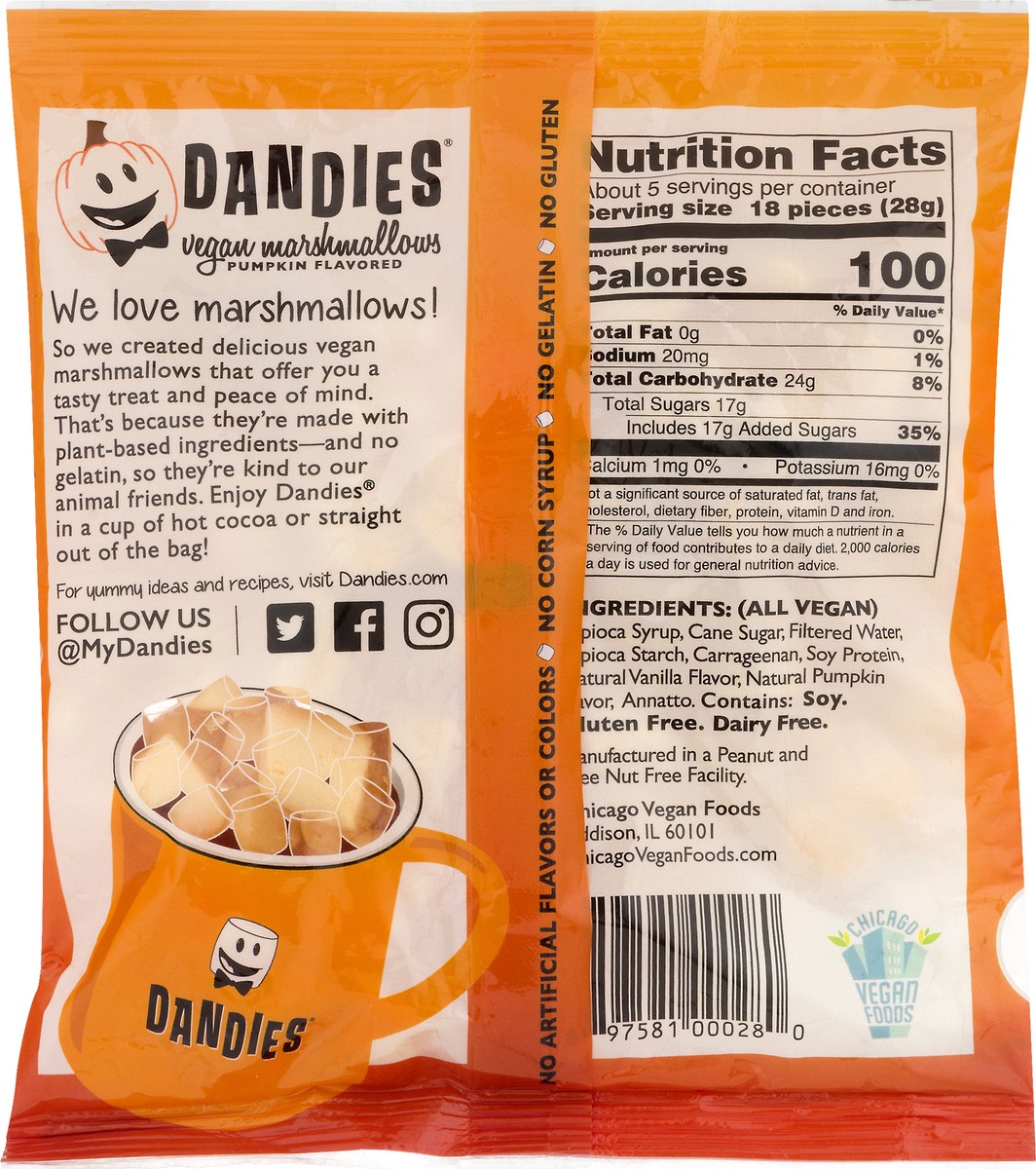 slide 8 of 13, Dandies Vegan Pumpkin Marshmallows 5 oz, 5 oz