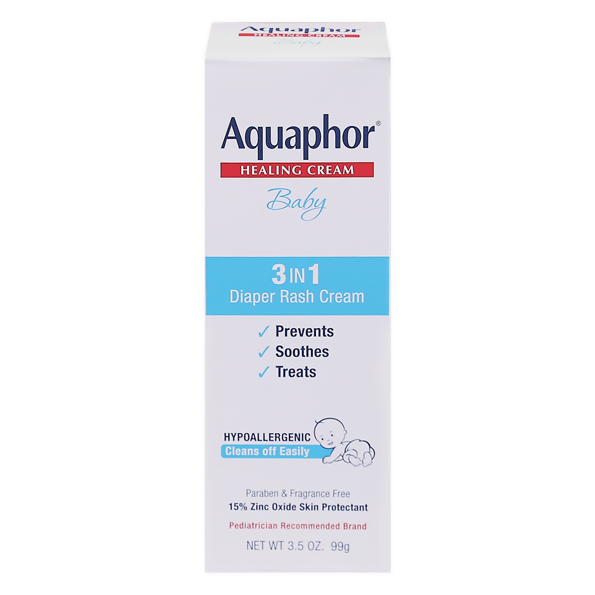 slide 1 of 7, Aquaphor Baby 3-in-1 Diaper Rash Relief Cream - 3.5oz, 