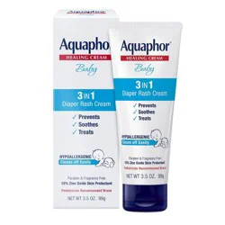 Aquaphor Baby 3 in 1 Diaper Rash Cream 3.5 oz