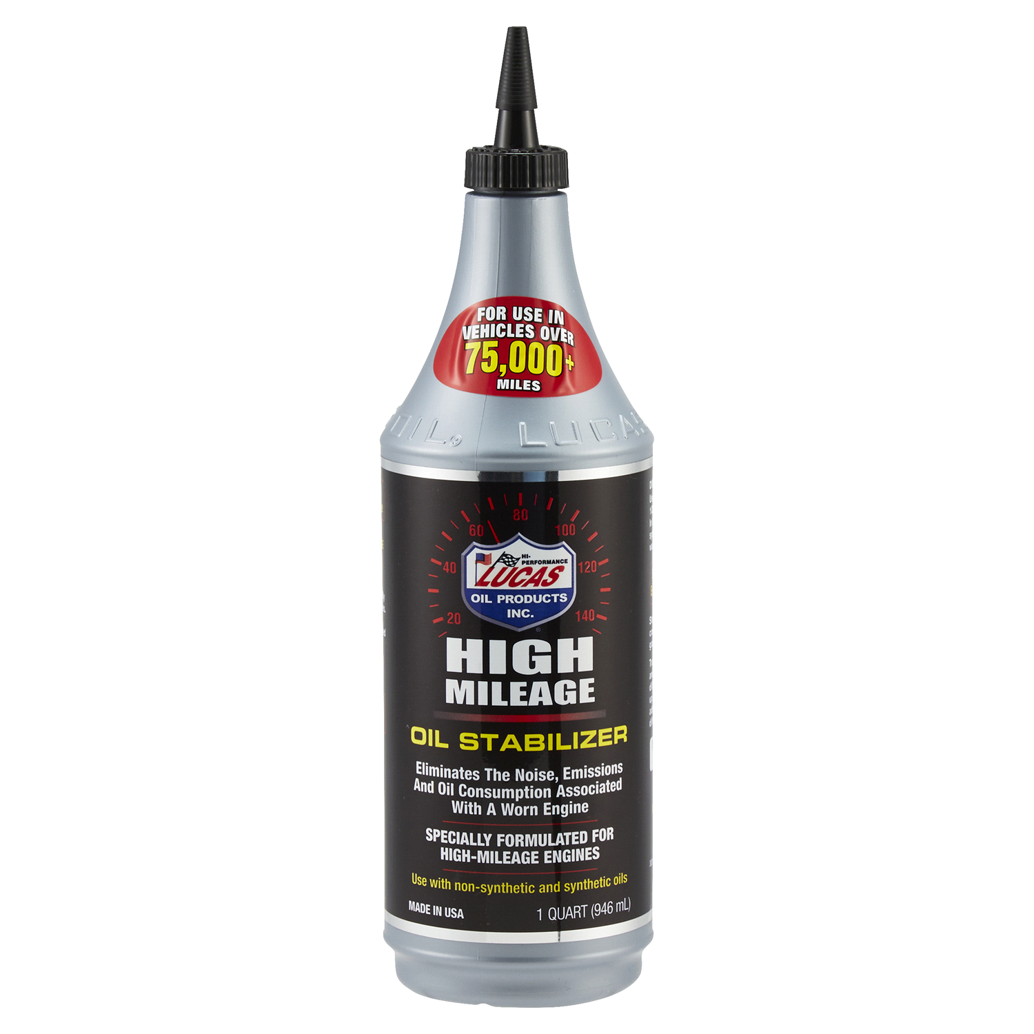 slide 1 of 2, Lucas Oil Products High Mileage Oil Stabilizer 1 qt, 1 qt