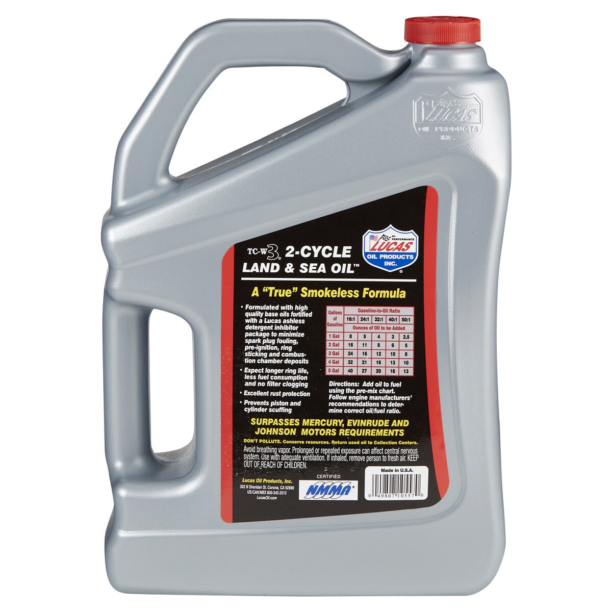 slide 2 of 2, Lucas Semi Synthetic Land and Sea 2 Cycle oil, 1 gal