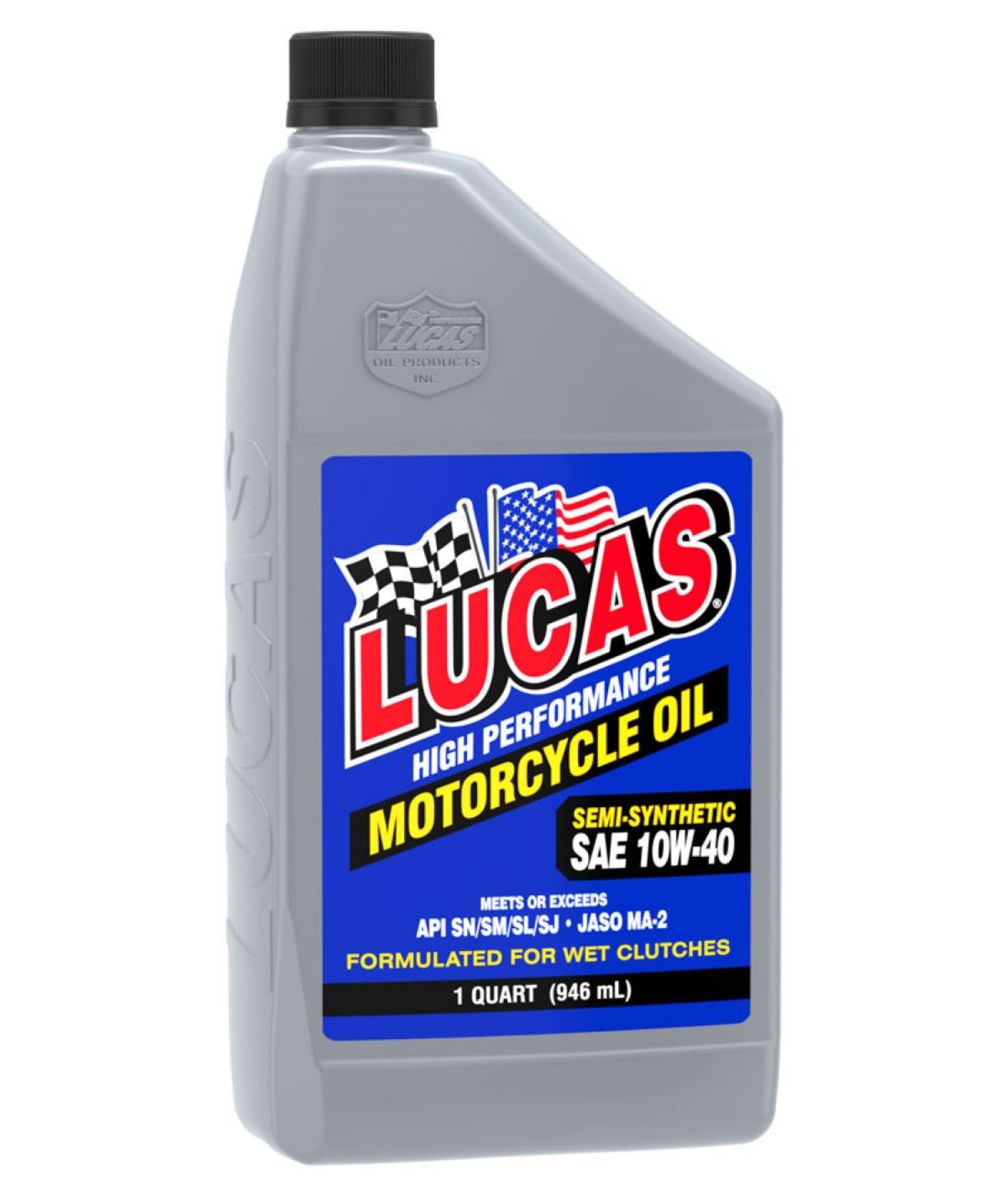 slide 1 of 1, Lucas High Performance 4-Stroke Motorcycle Oil 10W40 QT., 40 qt