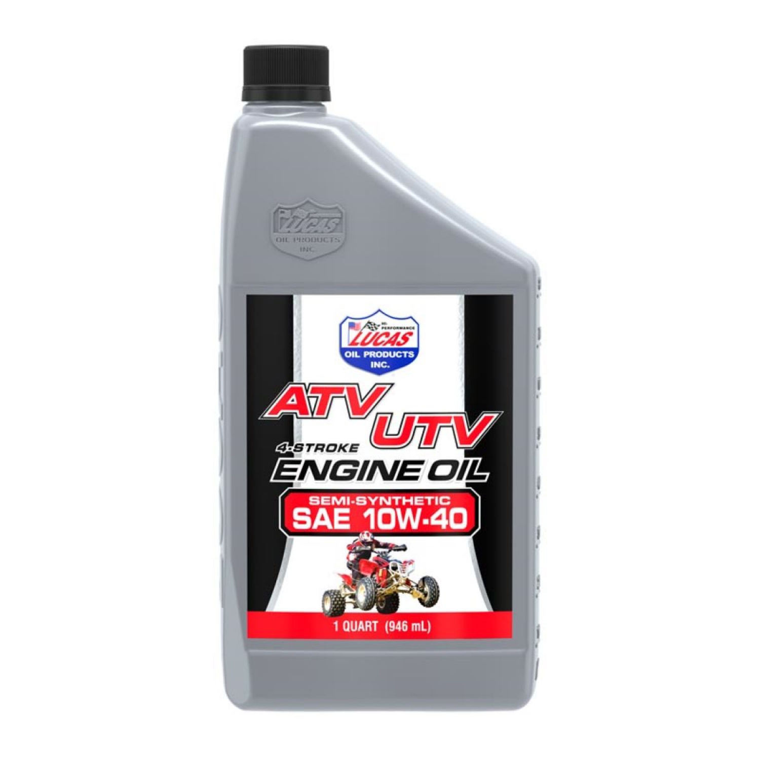 slide 1 of 1, Lucas Semi-Synthetic 4-Stroke ATV/UTV Engine Oil 10W40 QT., 40 qt