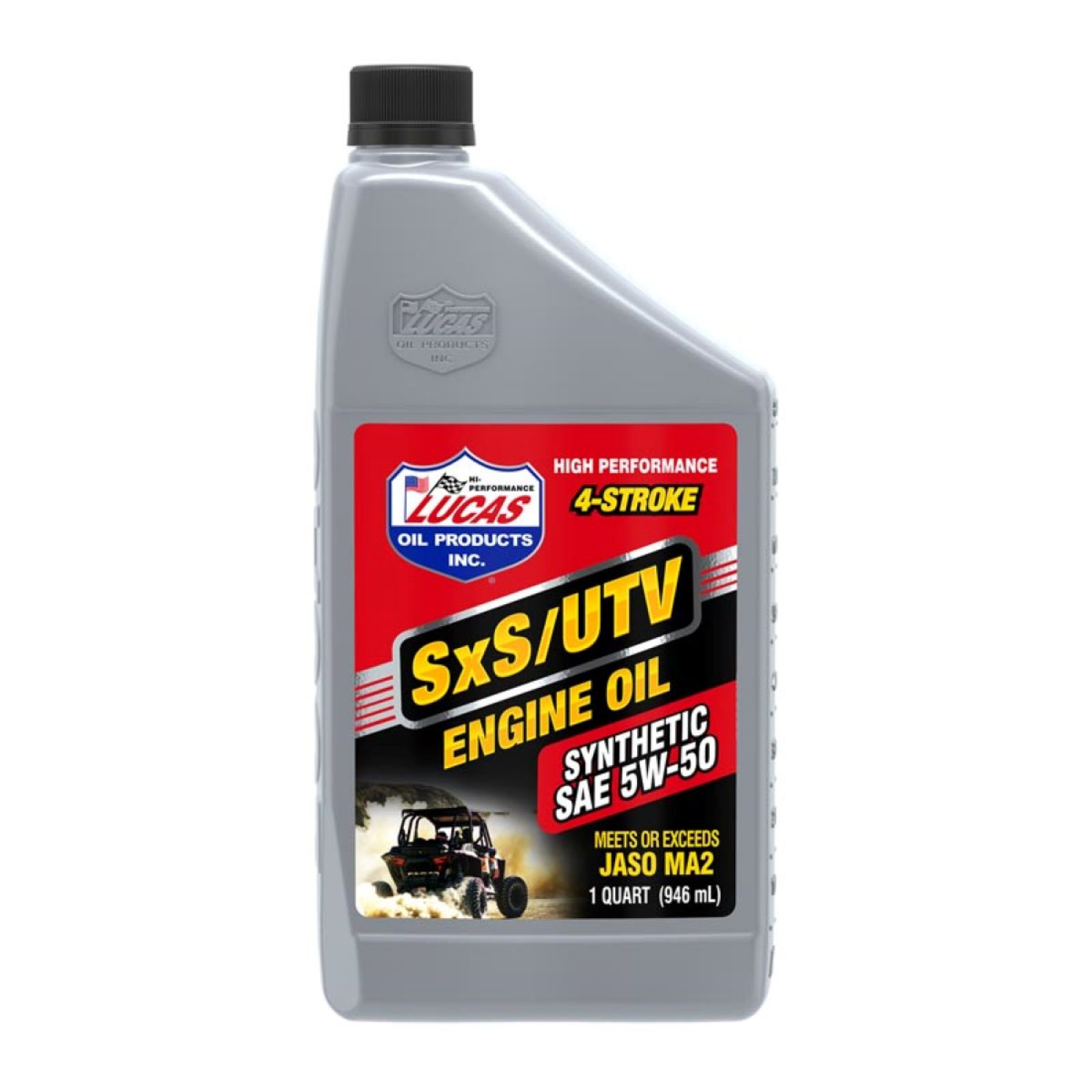 slide 1 of 1, Lucas Synthetic 4- Stroke SxS/UTV Engine Oil 5W50 QT, 50 qt