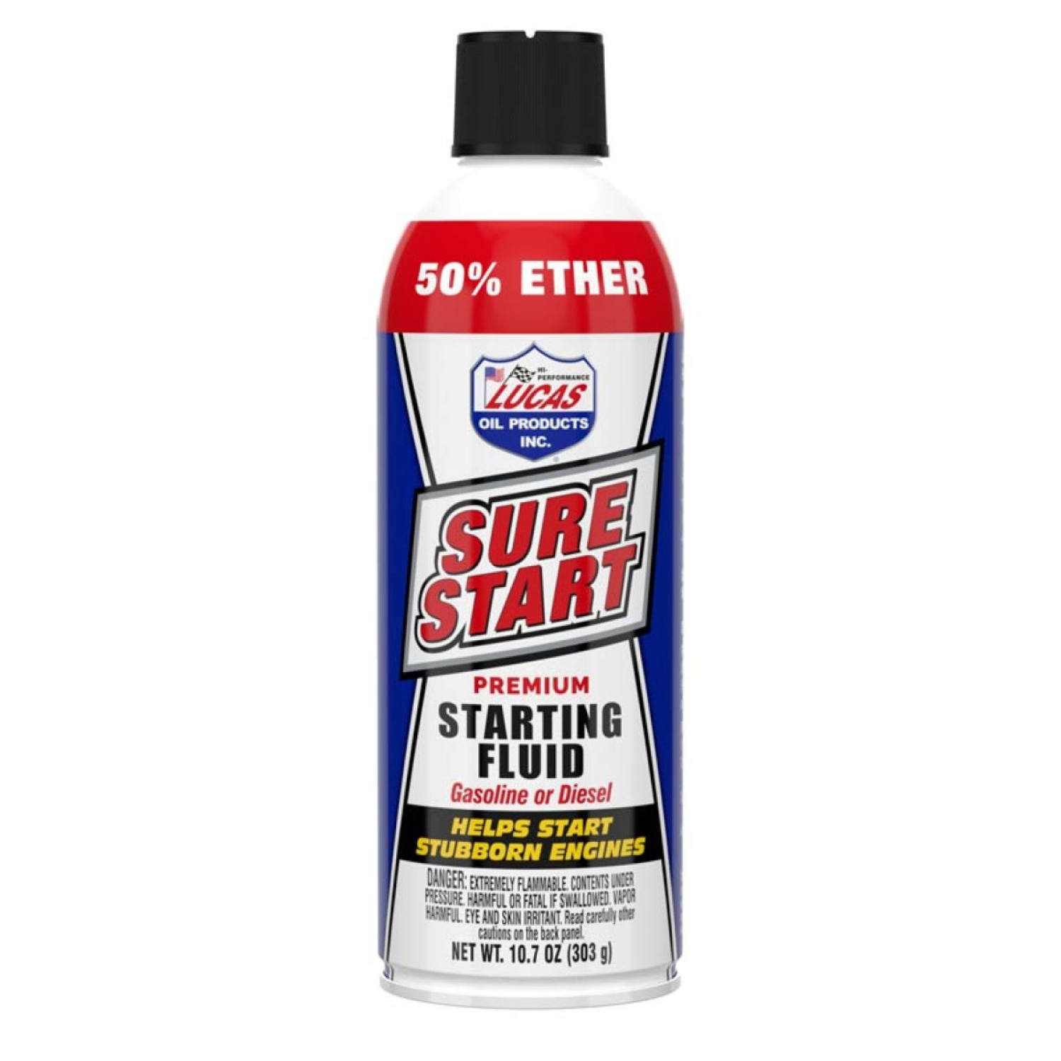 slide 1 of 1, Lucas Sure Start Premium Gasoline or Diesel Starting Fluid 10.7 oz, 10.7 oz