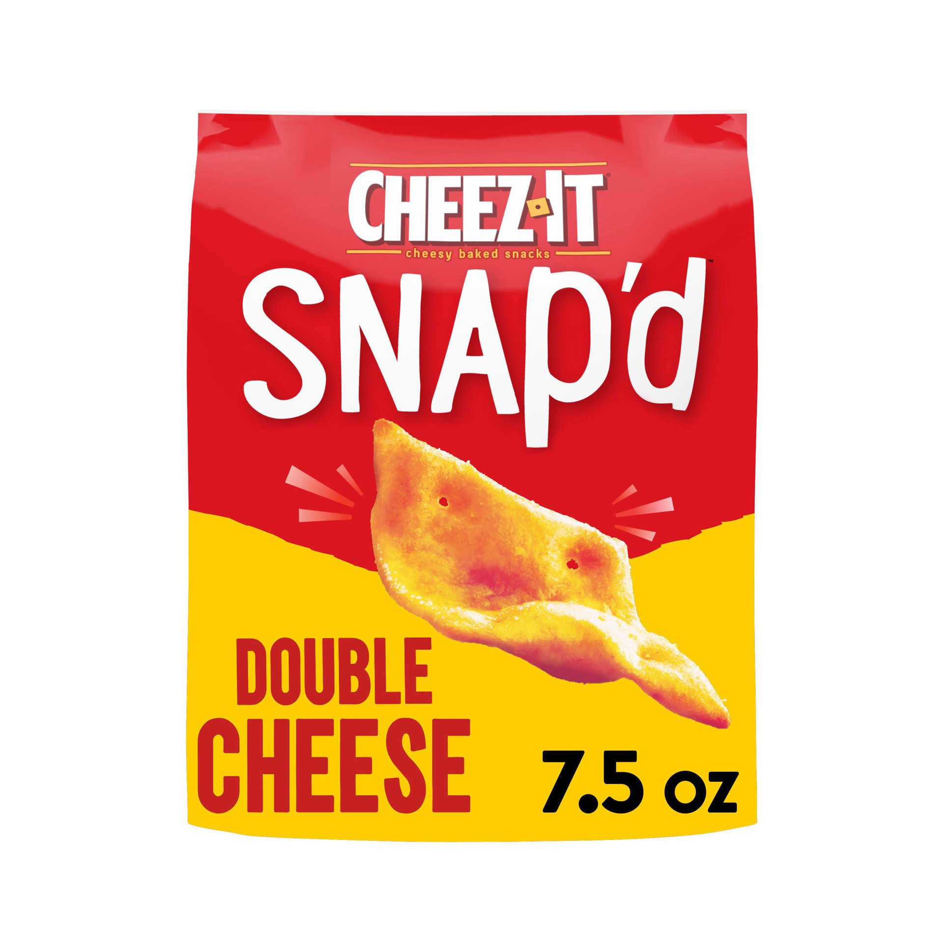 slide 1 of 4, Cheez-It Snap'd Double Cheese Cracker Chips, 7.5 oz