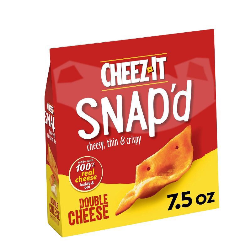 slide 1 of 5, Cheez-It Snap'd Cheese Cracker Chips, Double Cheese, 7.5 oz, 7.5 oz