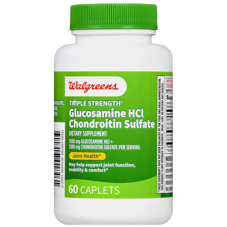 slide 2 of 5, Walgreens Triple Strength Glucosamine Chondroitin Sulfate, 60 ct