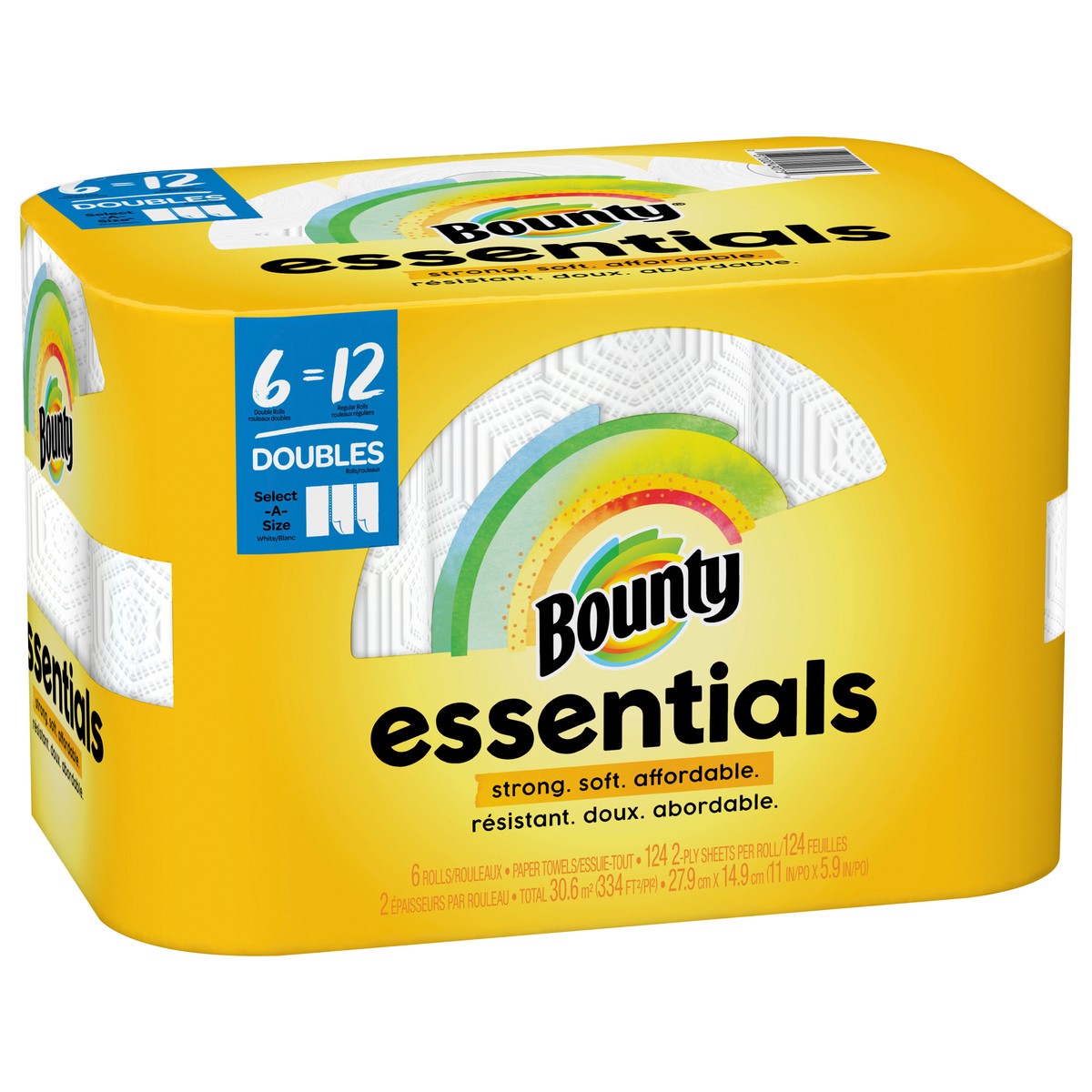 slide 3 of 5, Bounty Essentials Paper Towel Select A Size 6 Double Roll, 1 ct