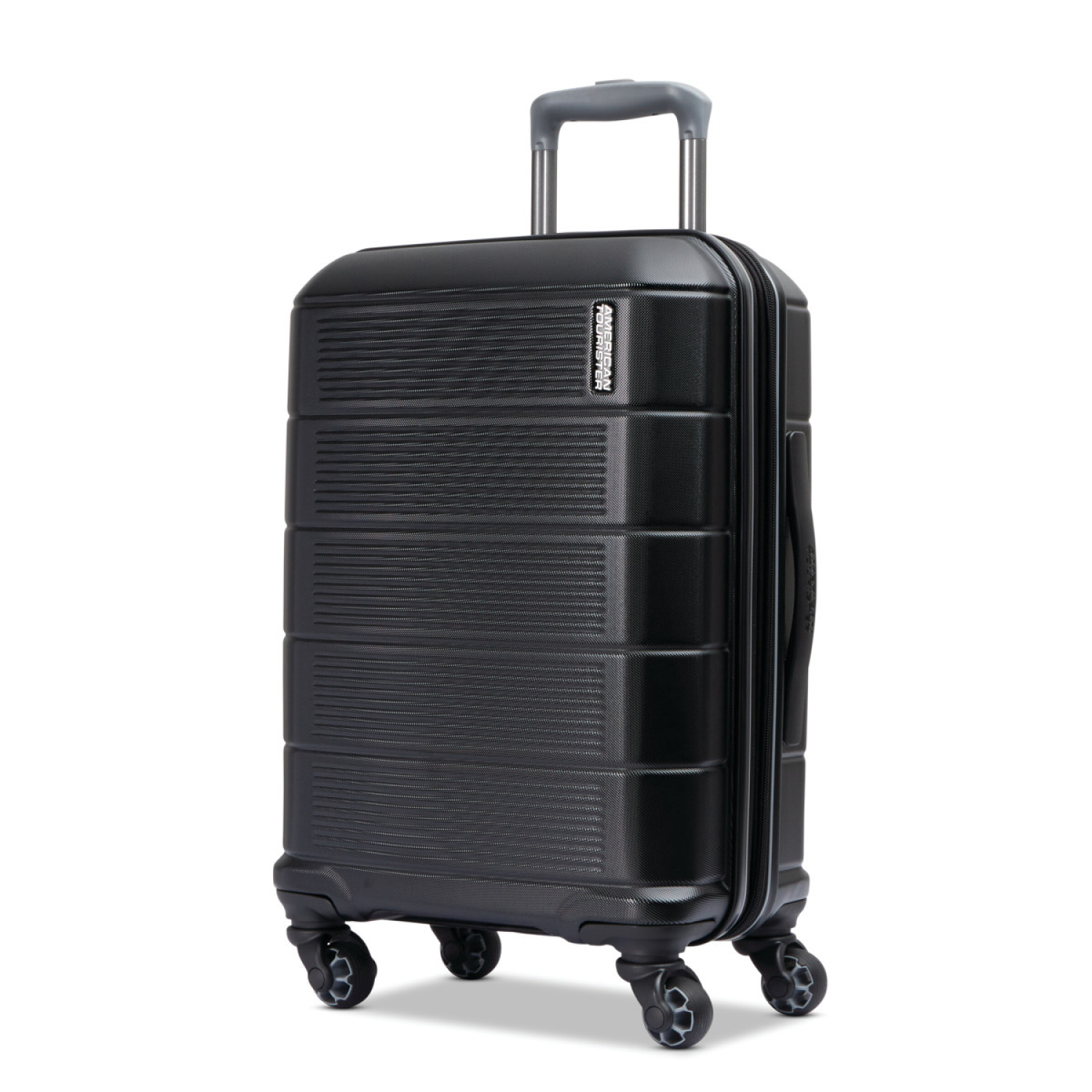 slide 1 of 3, American Tourister Stratum 2.0 20" Spinner Jet Blk, 20 in