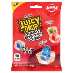 Bazooka Juicy Drop Gummy Mystery Cube Original 3.5 oz Peg Bag