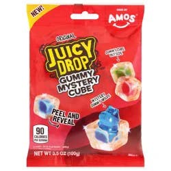 Bazooka Juicy Drop Gummy Mystery Cube Original 3.5 oz Peg Bag