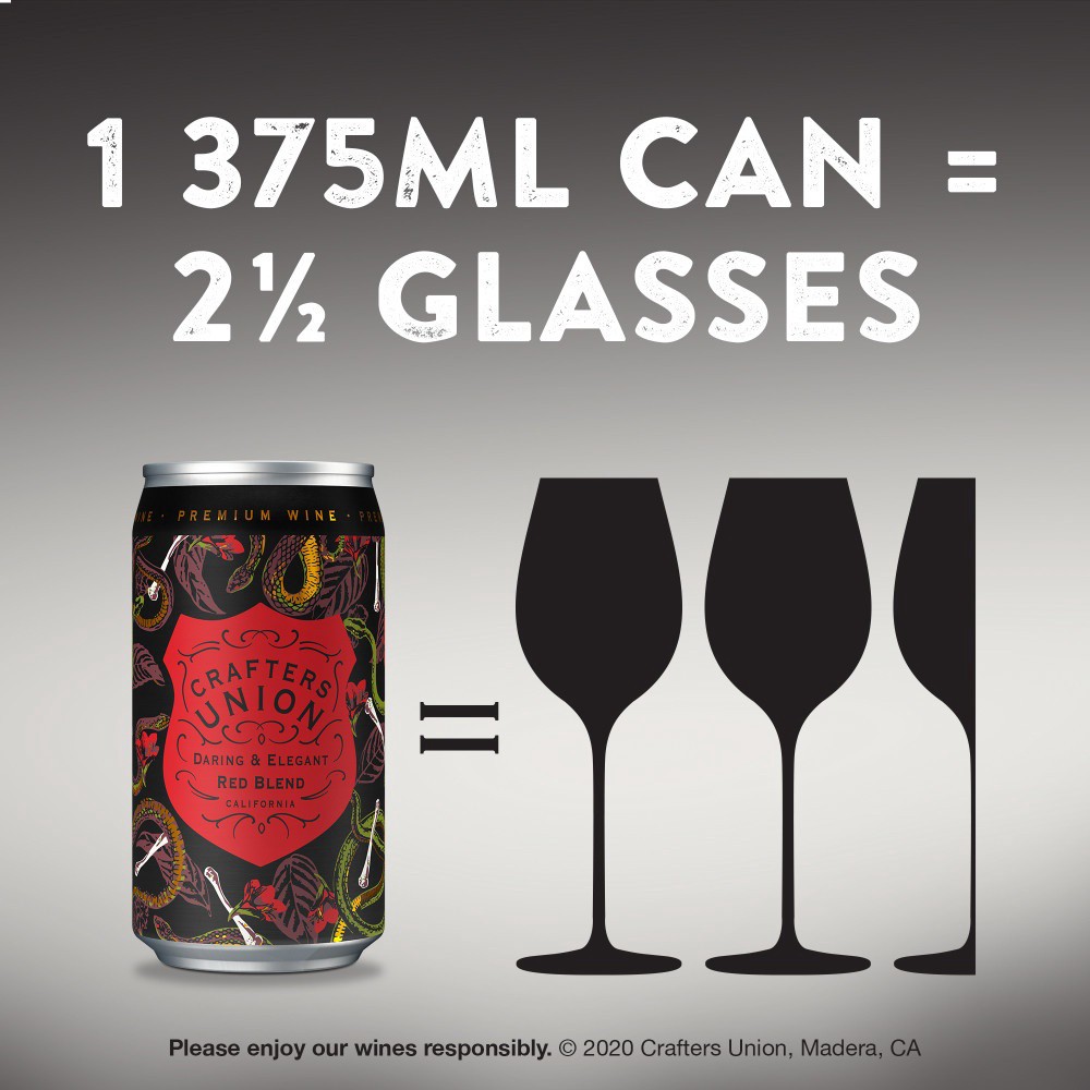 slide 5 of 7, Crafters Union Red Blend Can, 12.68 fl oz