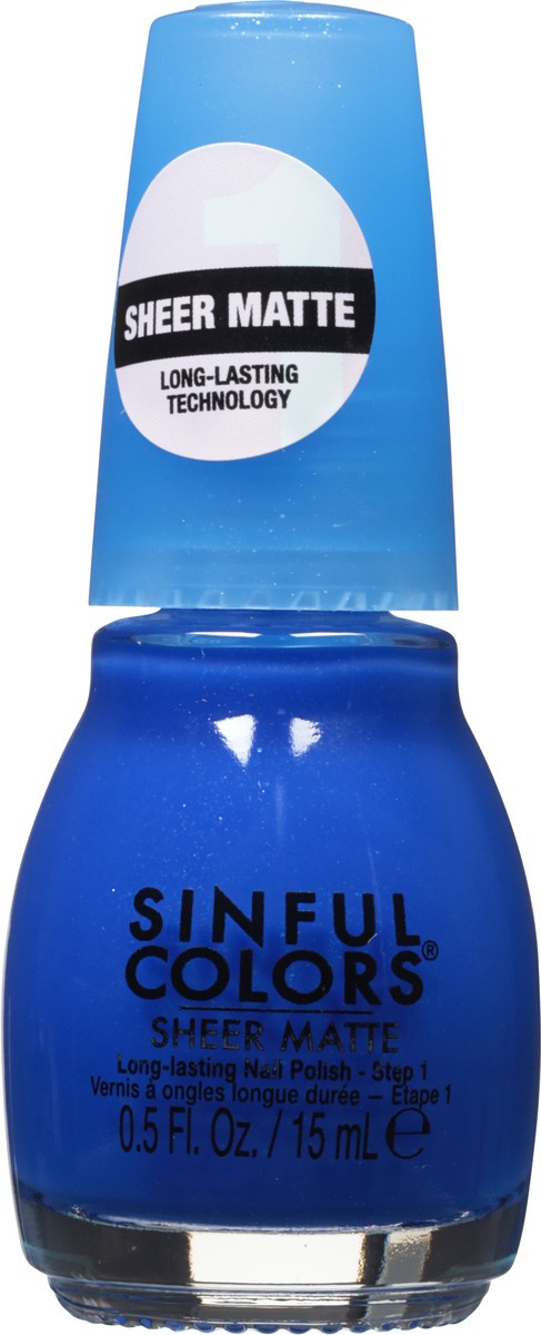 slide 2 of 11, Sinful Colors Sinful Sheer Matte, Kiss Of Cobalt, 0.5 fl oz