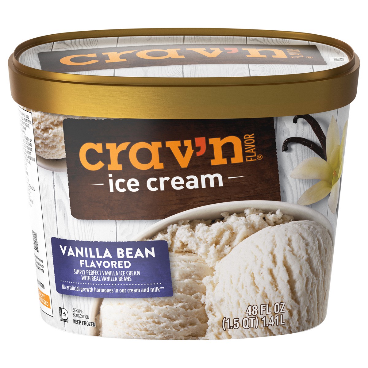slide 2 of 4, Crav'n Flavor Vanilla Bean Flavored Ice Cream 48 fl oz, 48 fl oz