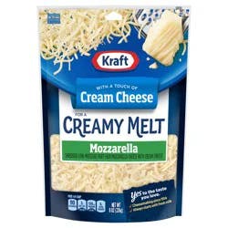 Kraft Mozzarella Shredded Cheese with a Touch of Philadelphia for a Creamy Melt, 8 oz Bag