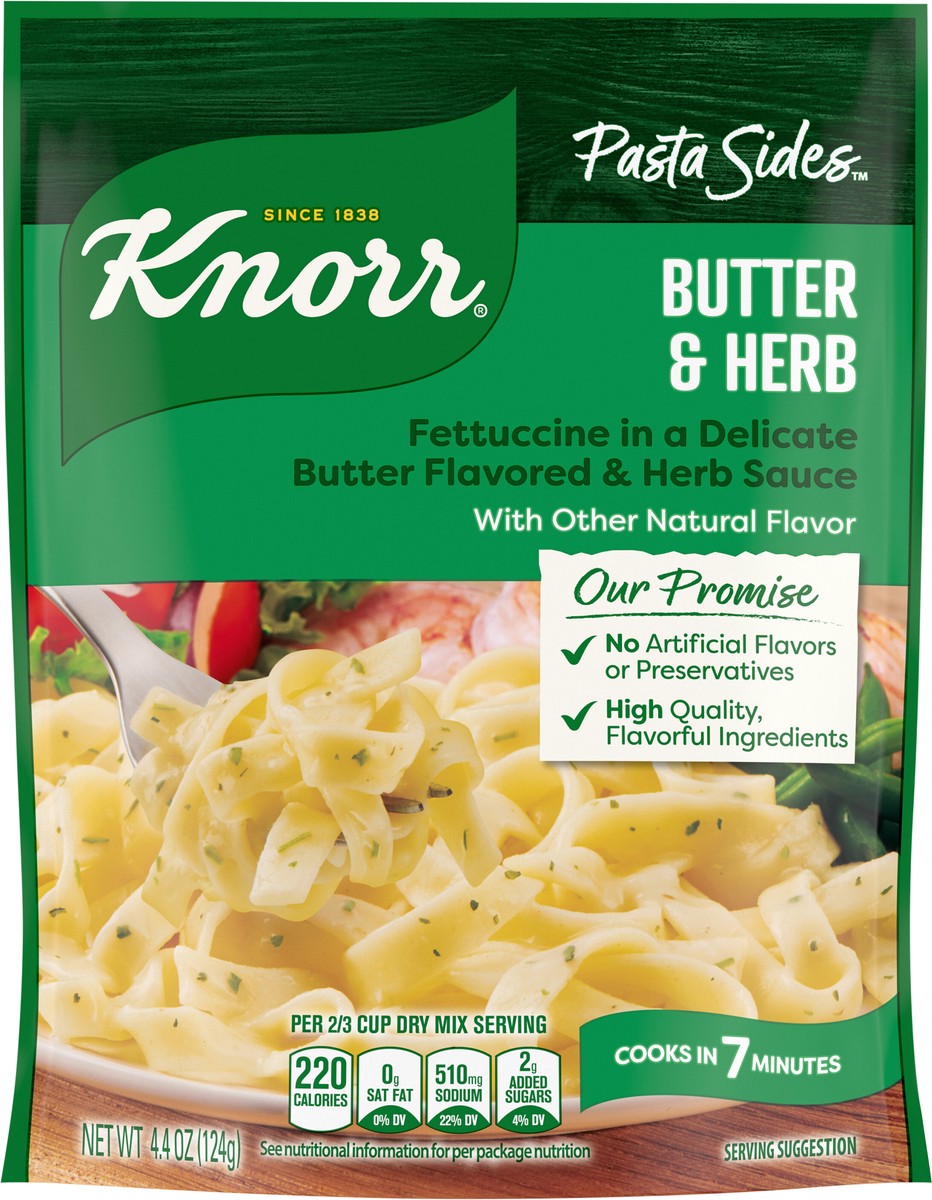 slide 3 of 3, Knorr Pasta Sides Butter & Herb, 4.4 oz, 4.4 oz