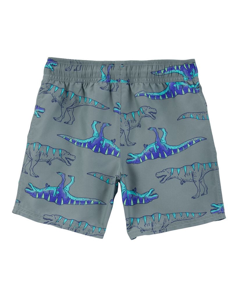 slide 2 of 3, Carter's Kid Dinosaur Swim Trunks Grey 4, 1 ct