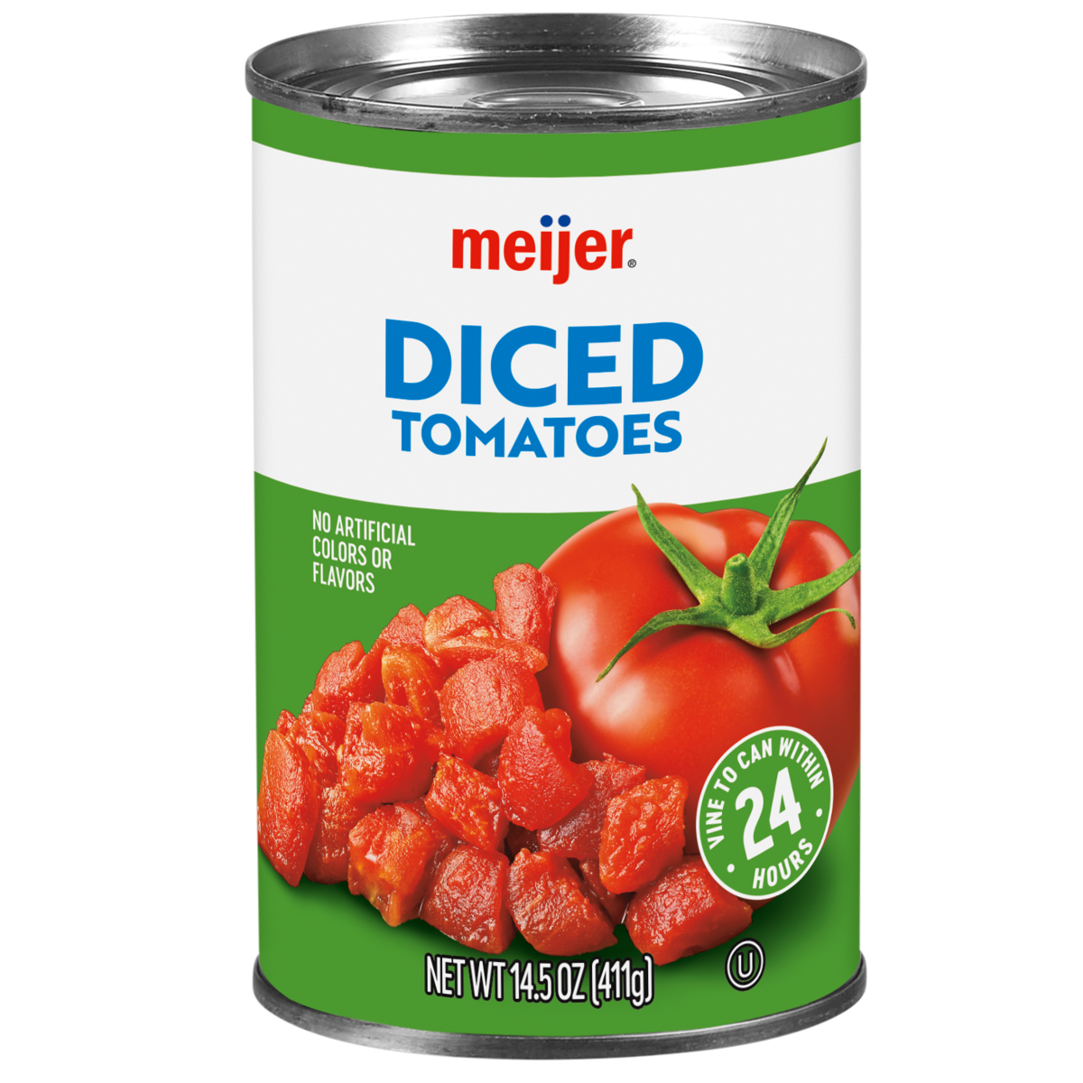 slide 1 of 29, Meijer Diced Tomatoes, 14.5 oz