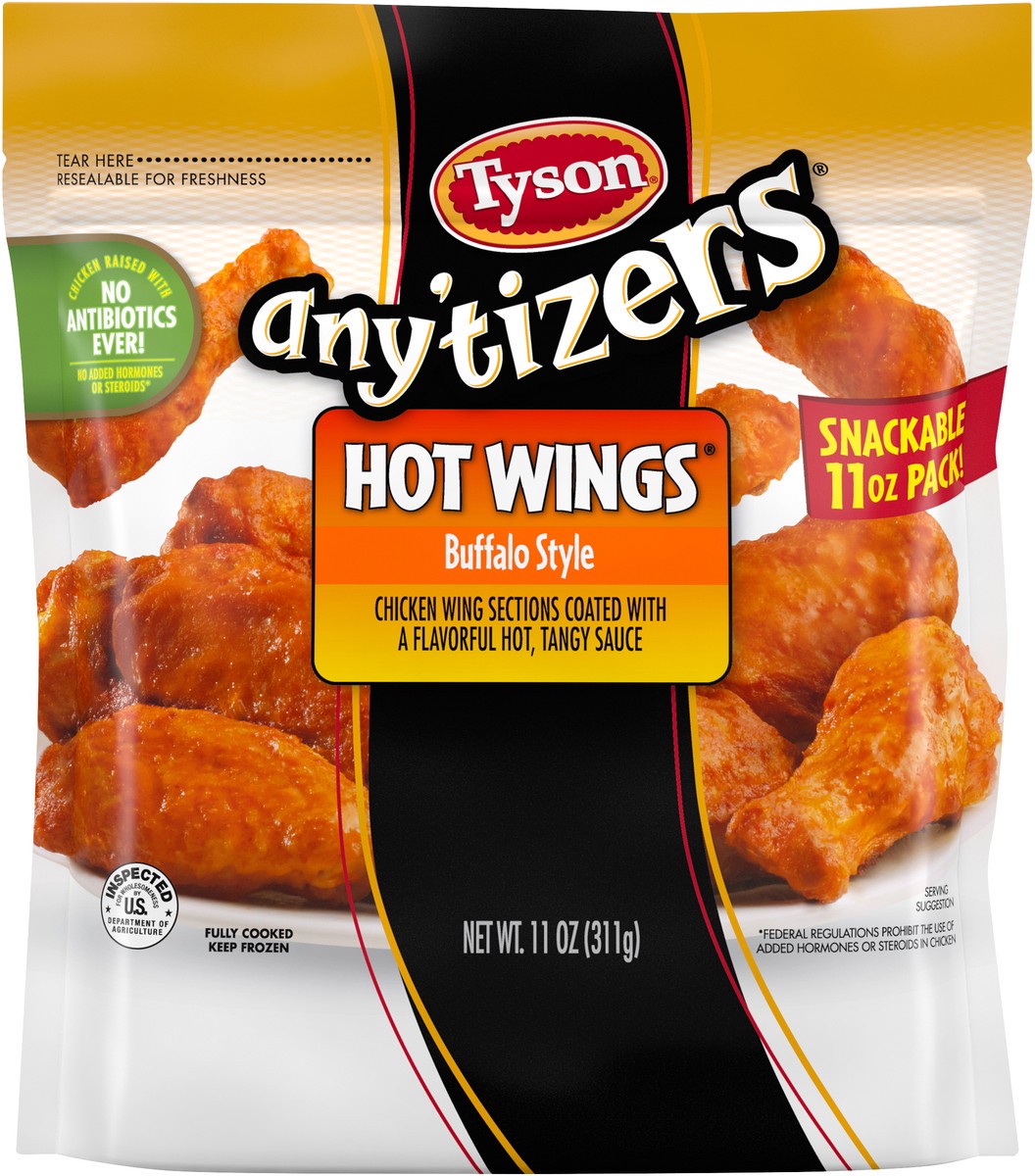 slide 7 of 7, TYSON ANYTIZERS FC Hot Wings Buffalo Style, 311.84 g