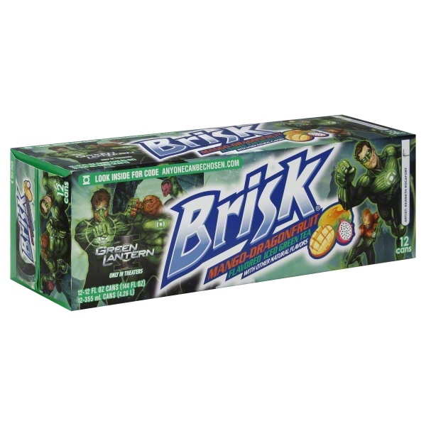 slide 1 of 1, Brisk Iced Green Tea Green Lantern Mango-Dragonfruit Flavored - 12 ct, 12 ct