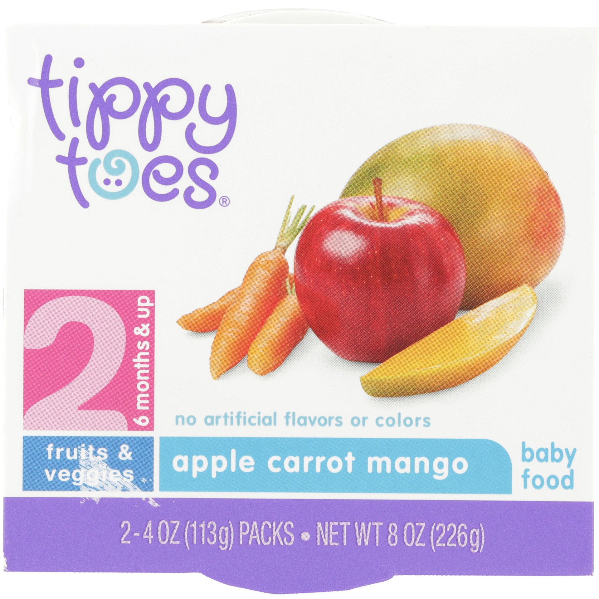 slide 5 of 6, Tippy Toes 2 Apple Carrot Mango Baby Food, 8 oz