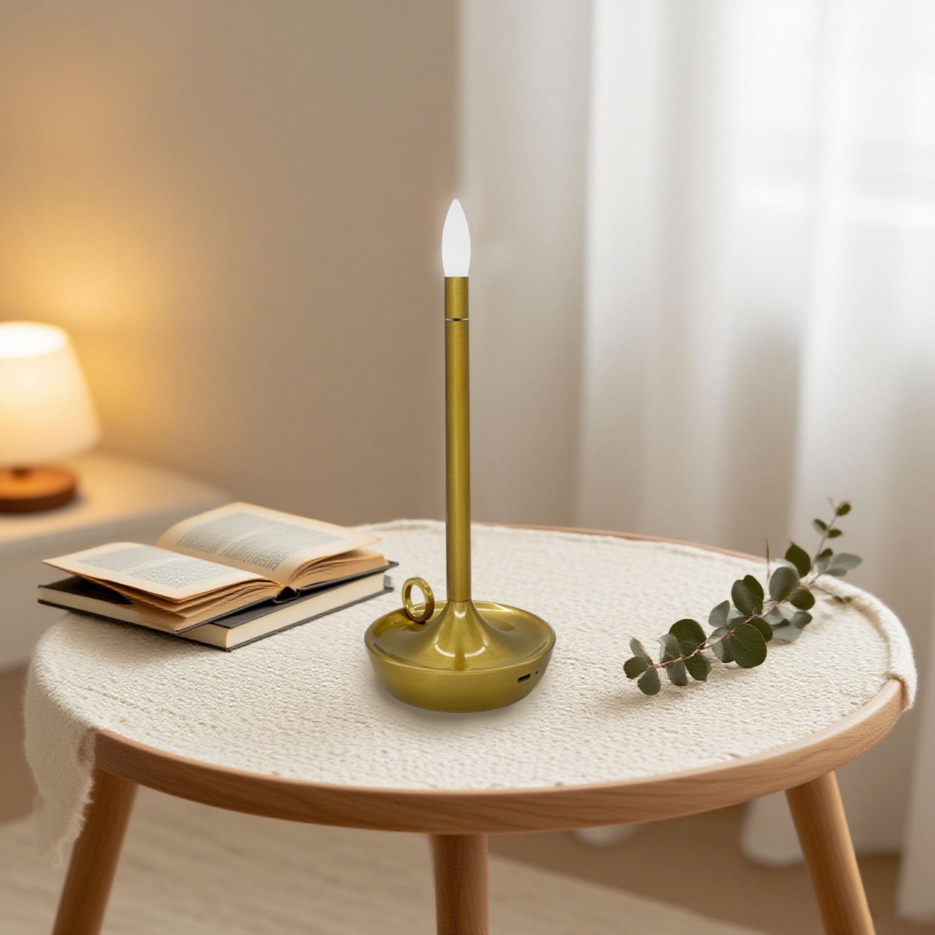 slide 2 of 3, 10" Portable Tap Lamp By Ashland, 3.9 in x 3.9 in x 10 in