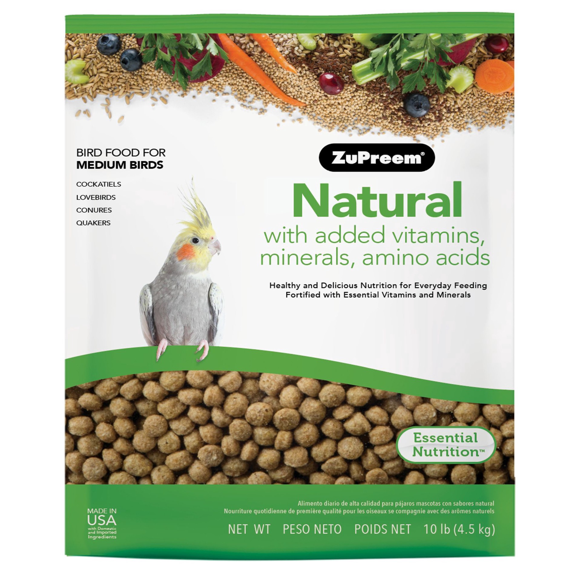 slide 1 of 1, ZuPreem Natural Conure Food, 10 lb