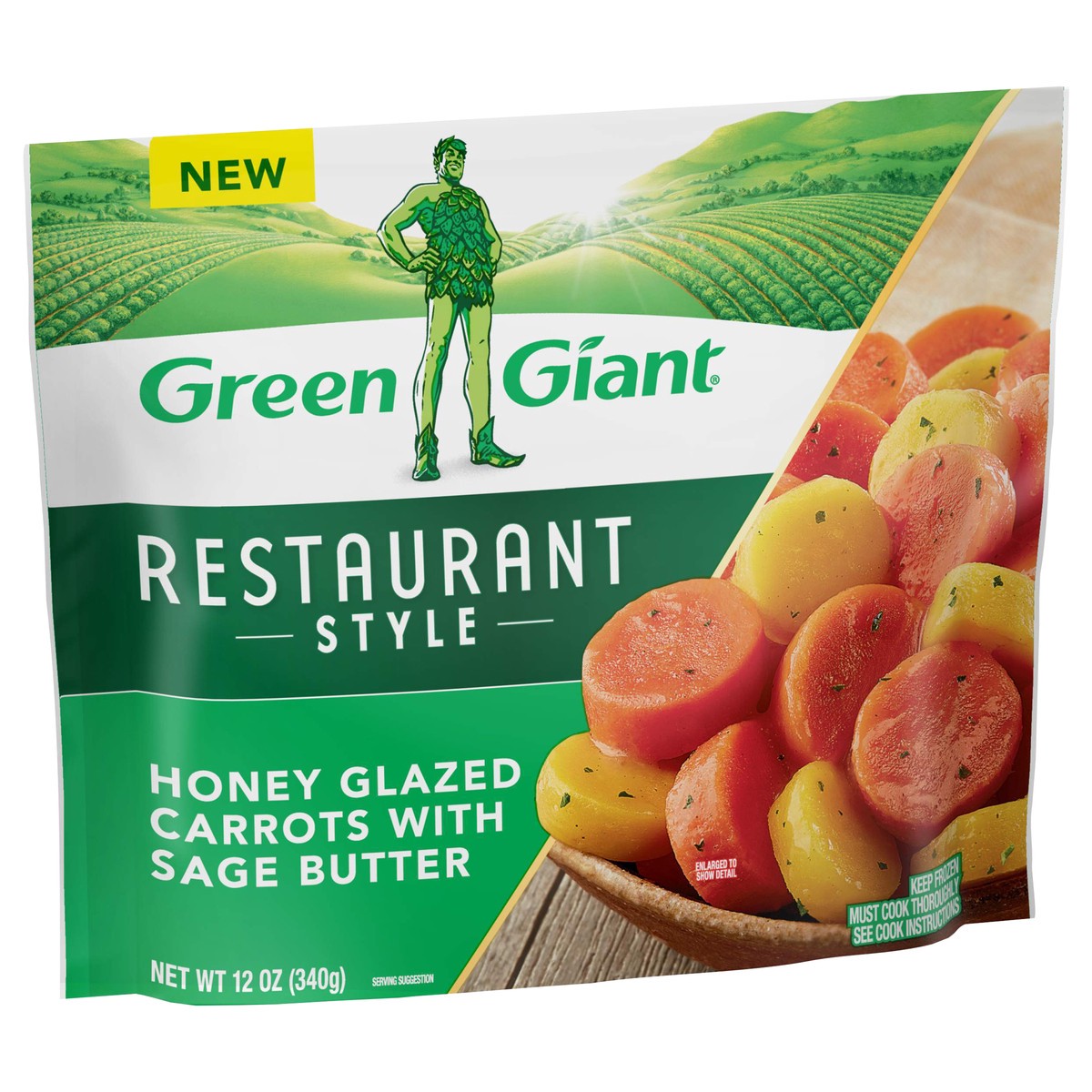 slide 7 of 8, Green Giant Restaurant Style Veggie Sides, Honey Glazed Carrots with Sage Butter, 12 oz