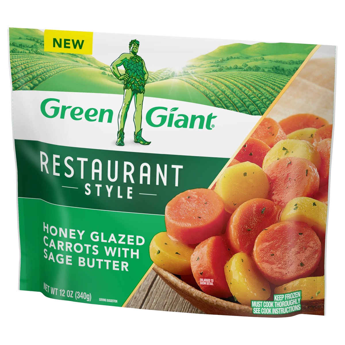 slide 3 of 8, Green Giant Restaurant Style Veggie Sides, Honey Glazed Carrots with Sage Butter, 12 oz
