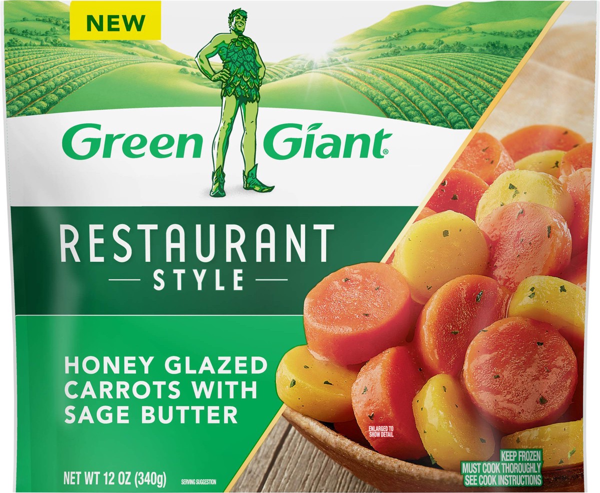 slide 8 of 8, Green Giant Restaurant Style Veggie Sides, Honey Glazed Carrots with Sage Butter, 12 oz