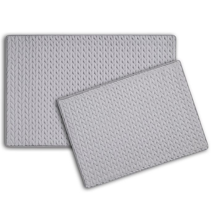 slide 1 of 1, Home Dynamix Spa Retreat Bath Mat Set - Grey, 2 ct