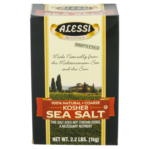 slide 1 of 1, Alessi Kosher Sea Salt, 36.8 oz