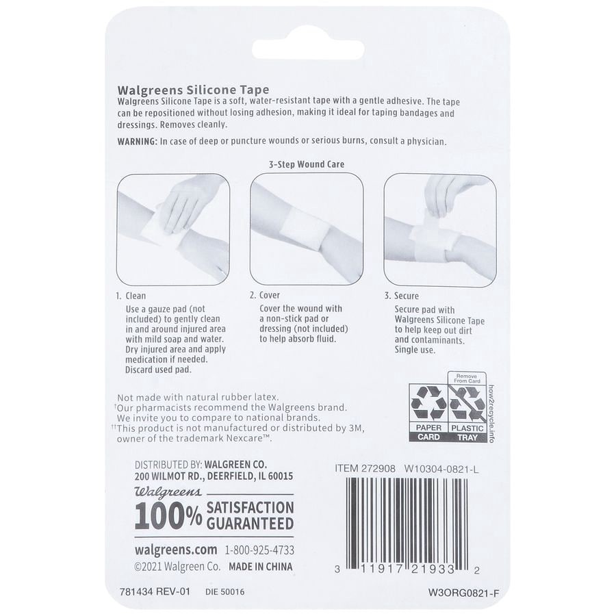 slide 3 of 5, Walgreens Silicone Tape, 1 ct