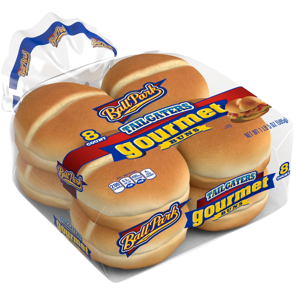 slide 6 of 8, Ball Park Tailgaters Gourmet White XL Sandwich Buns, 8 ct