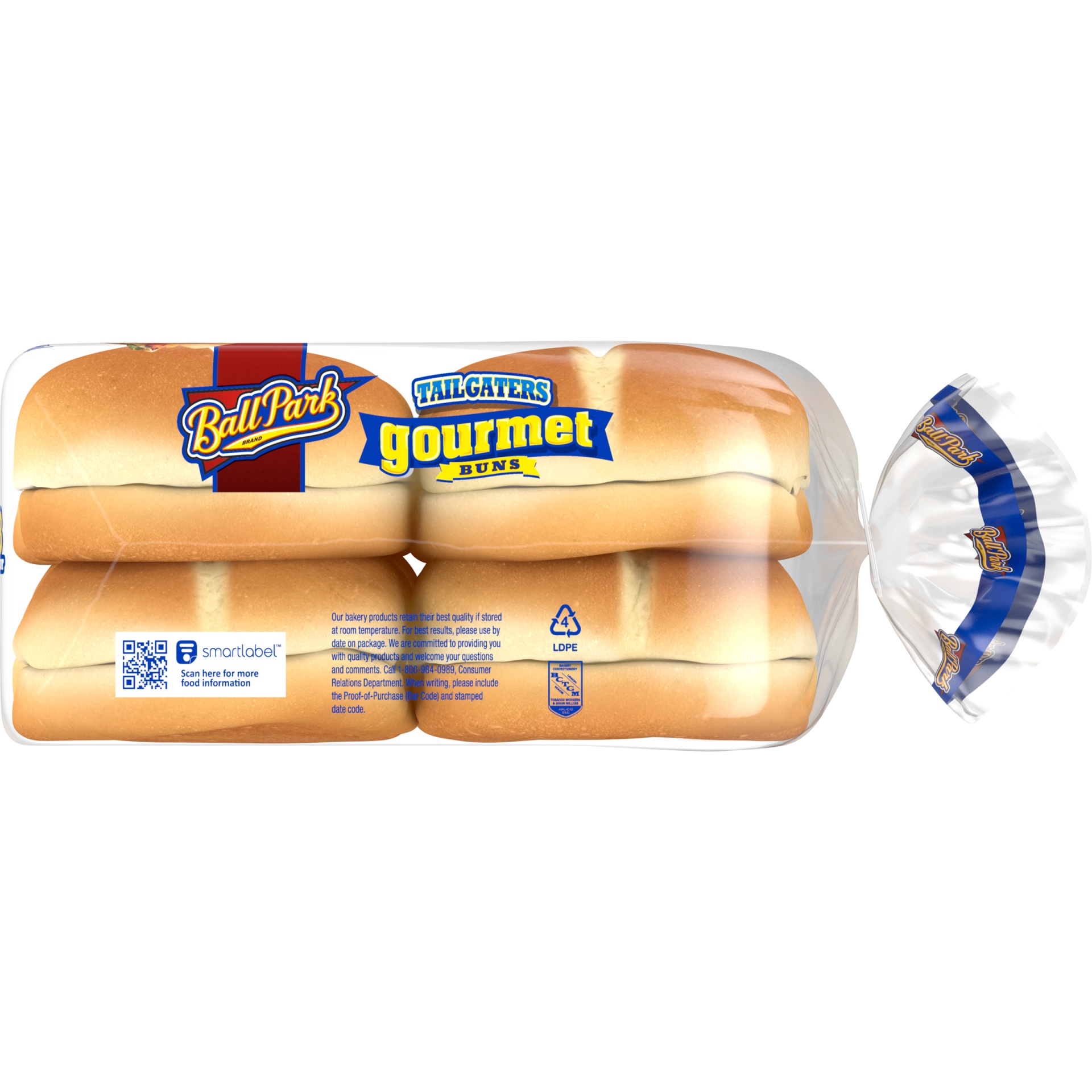 slide 3 of 8, Ball Park Tailgaters Gourmet White XL Sandwich Buns, 8 ct