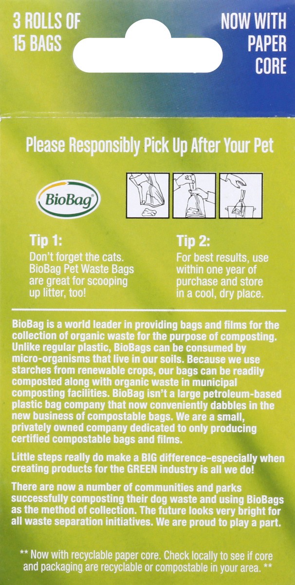 slide 5 of 9, BioBag Bio Bag Dog Waste, 45 ct