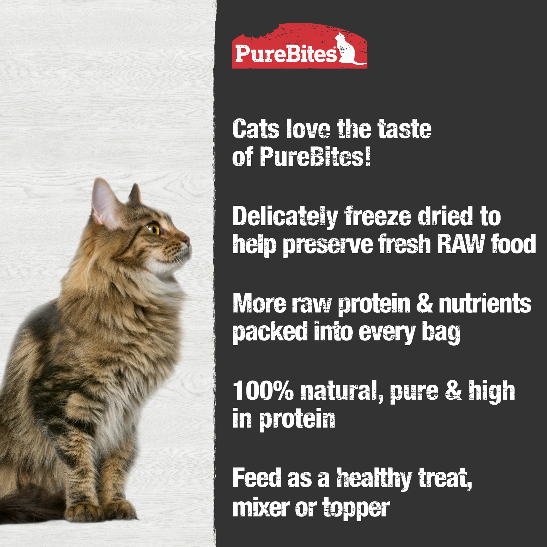slide 5 of 5, PureBites Freeze Dried Chicken Breast Cat Treats 31g | 1 Ingredient | Made in USA, 31 g