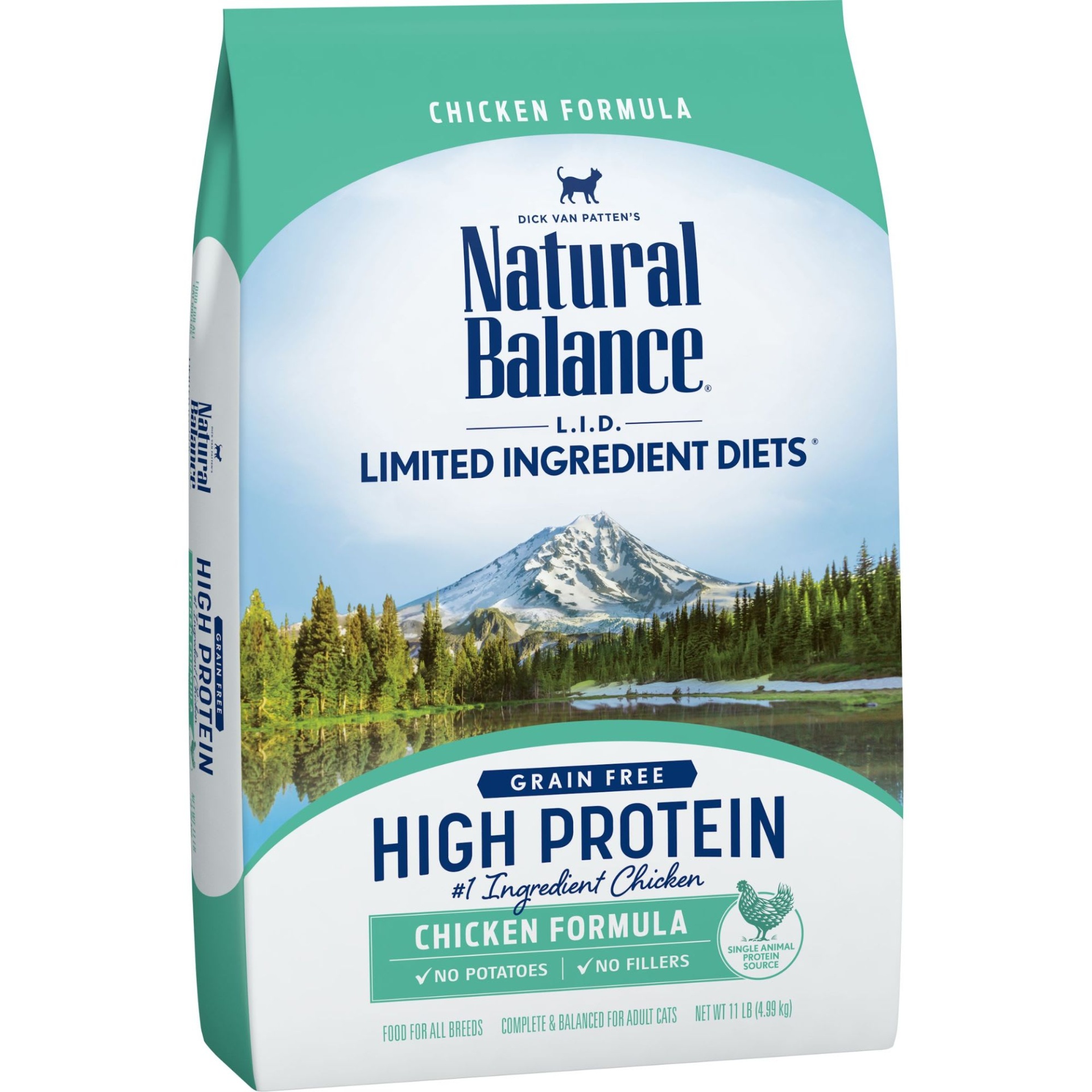 slide 1 of 1, Natural Balance L.I.D. High Protein Chicken Formula Adult Dry Cat Food, 11 lb