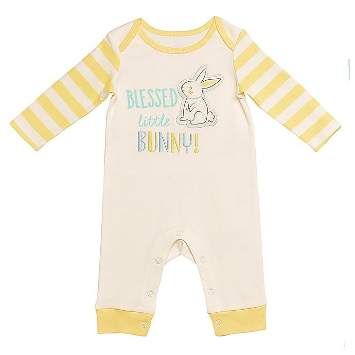 slide 1 of 1, Baby Starters Newborn Blessed Bunny Coverall - Yellow, 1 ct