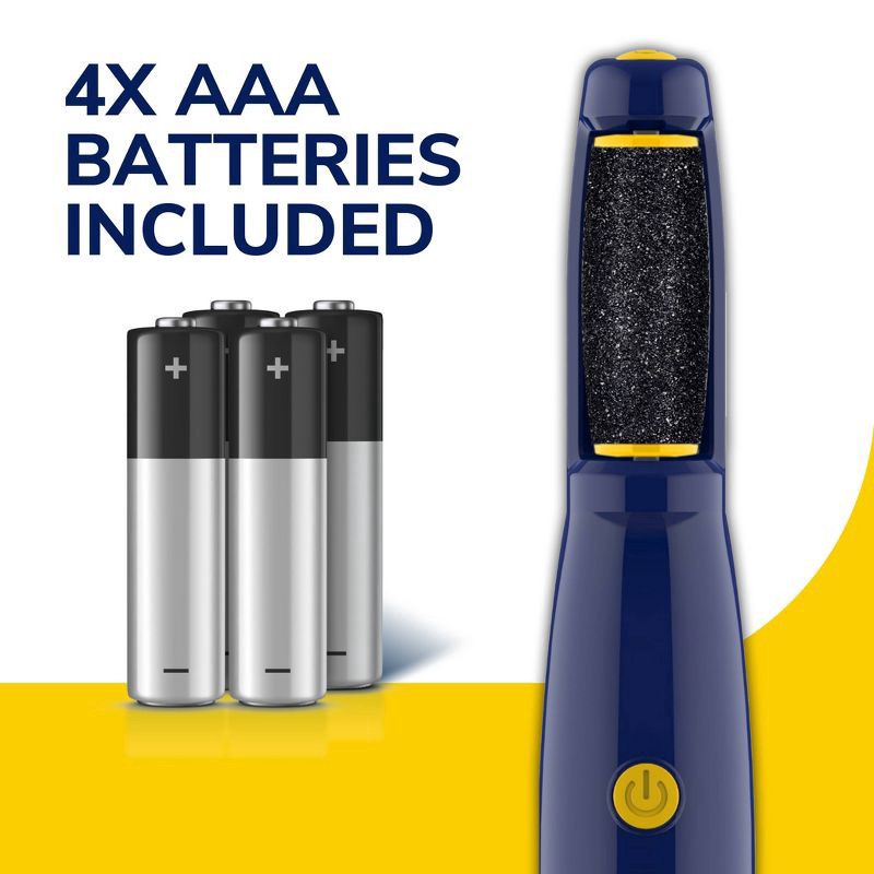 slide 6 of 8, Dr. Scholl's Callus Remover Electronic Foot File, Electric Hard Skin Removal for Feet, Effortless Soft Smooth Skin in Minutes, Perfect for Travel, For Women & Men, AAA Batteries Included, 1 ct