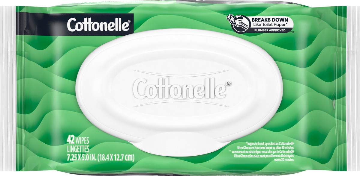slide 6 of 10, Cottonelle GentlePlus Flushable Wet Wipes with Aloe & Vitamin E, Adult Wet Wipes, 1 Flip-Top Pack, 42 Total Flushable Wipes, 42 ct