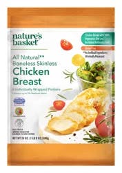 Nature's Basket Individually Fresh Frozen Boneless Chicken Breast