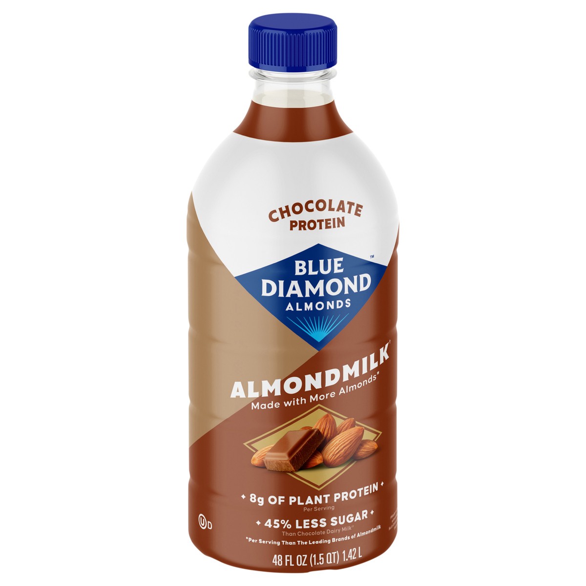 slide 4 of 15, ALMOND BREEZE CHOC PROTEIN MILK, 48 oz