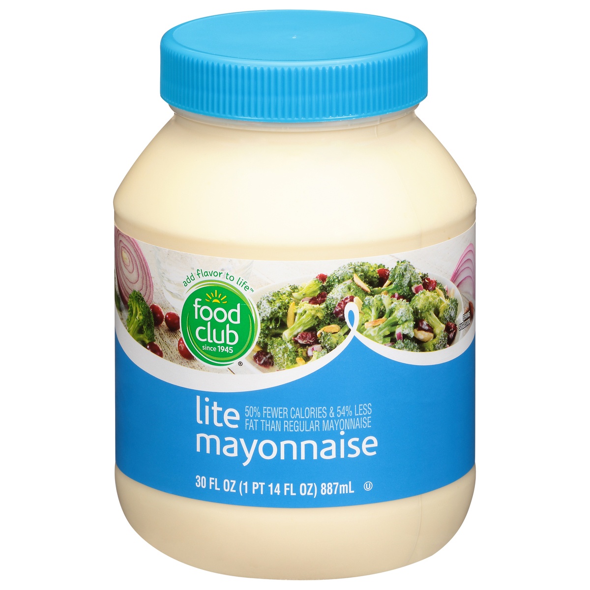 slide 1 of 1, Food Club Lite Mayonnaise, 30 oz
